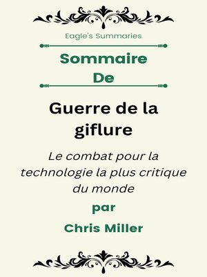 cover image of Sommaire De Guerre de la giflure